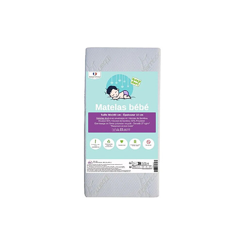 EASY DORT Matelas 50x100 cm berceau bébé Bambou