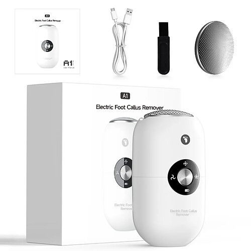 INF Râpe électrique puissante pour callosités – Rechargeable 3 vitesses, tête inox 360°, IPX6,