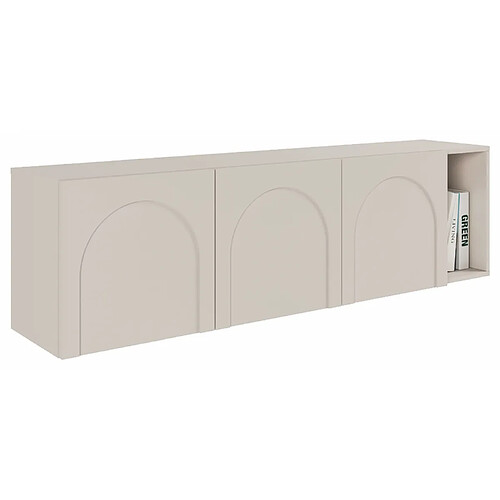SELSEY - Meuble TV debout ARKADIA - 175 cm - gris cachemire