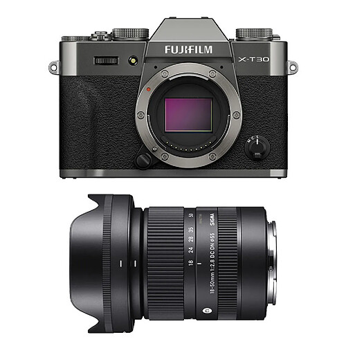 FUJIFILM X-T30 III ANTHRACITE + Objectif SIGMA 18-50 f/2.8 DC DN Contemporary