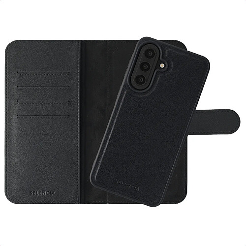 Selencia Étui portefeuille amovible Olyn avec MagSafe pour Samsung Galaxy A57 (5G) - Noir