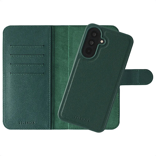 Selencia Étui portefeuille amovible Olyn avec MagSafe pour Samsung Galaxy A37 (5G) - Vert