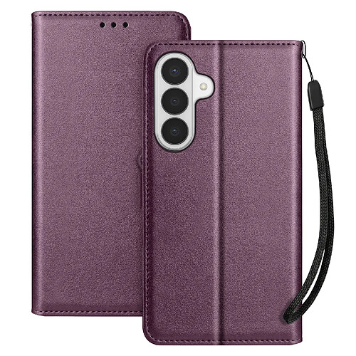 Avizar Étui Portefeuille pour Galaxy S26 avec Dragonne et Fonction Support Vidéo Violet