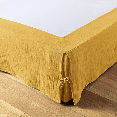 Housse De Rêve Cache sommier 160x200 cm Gaze de coton Safran