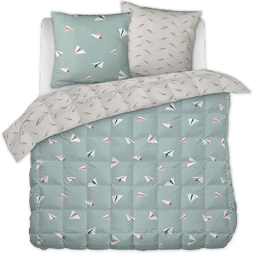 Housse De Rêve Couette imprimée 200x200 cm Coton Petits Papiers