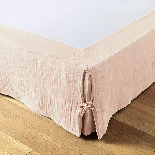 Housse De Rêve Cache sommier 140x190 cm Gaze de coton Guimauve