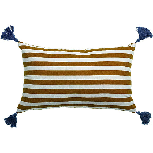 Housse De Rêve Coussin déco 30x50 cm Coton Saphir
