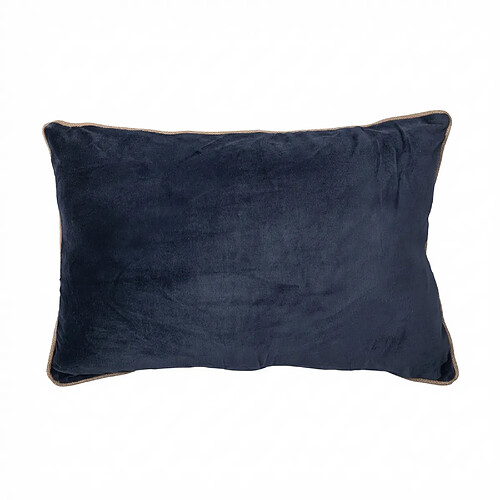 Housse De Rêve Coussin rectangulaire déhoussable 40x60 cm Velours de Coton Bianca Minuit
