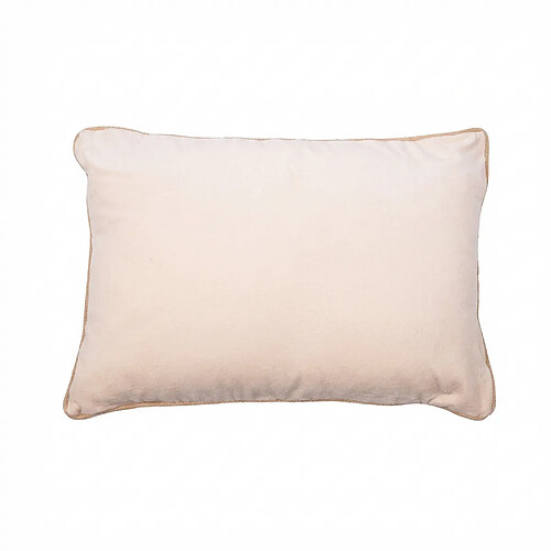 Housse De Rêve Coussin rectangulaire déhoussable 40x60 cm Velours de Coton Bianca Naturel