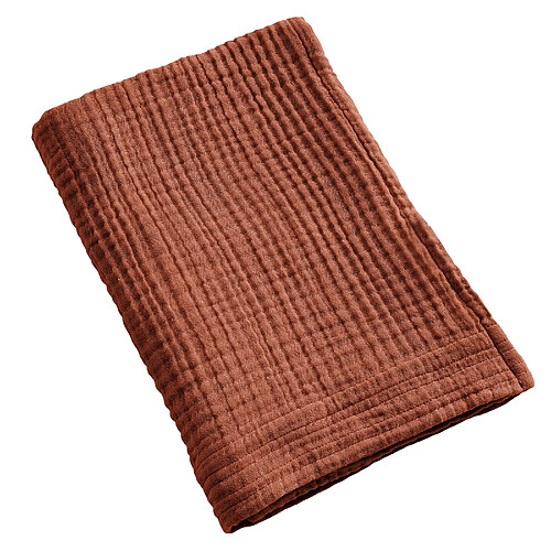 Housse De Rêve Serviette de bain 70x130 cm Gaze de Coton Terracotta
