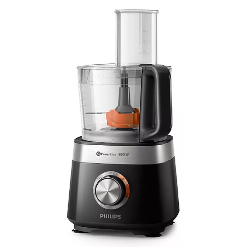 Philips HR7530/10 Robot de Cuisine Compact Viva Collection Noir/Inox