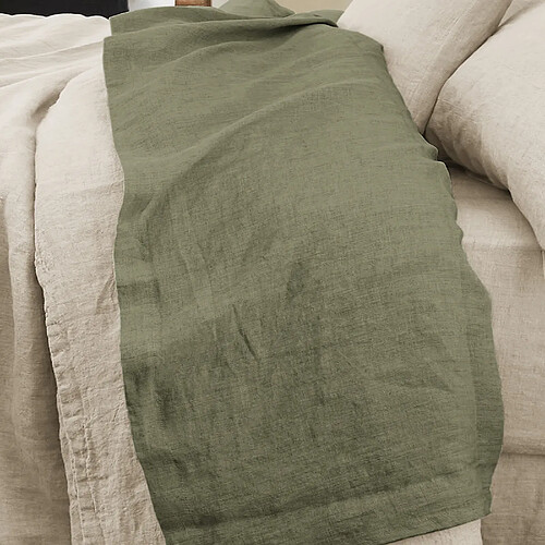 Housse De Rêve Drap plat 240x300 cm Lin Français Thym