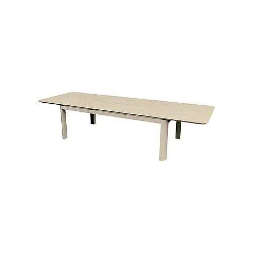 PROLOISIRS Darius - Table de jardin extensible crème 230/350 x 120 cm