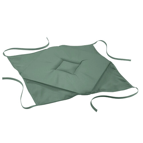 Paris Prix Galette de Chaise Essentiel 40x40cm Vert Cèdre