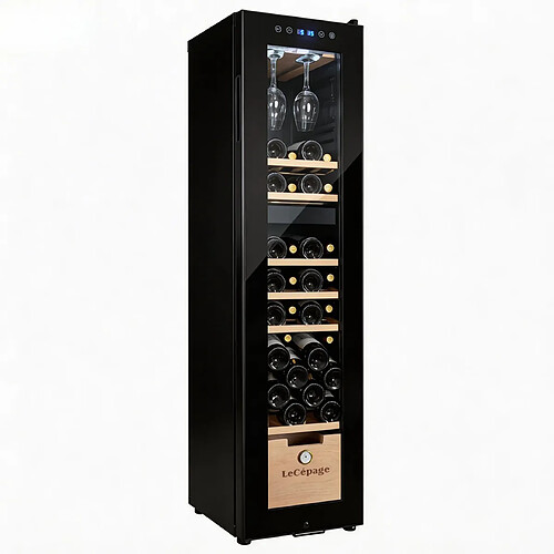AGCS70VN2Z Cave à vin 2 zones faible largeur jusqu'à 68 bouteilles LeCépage