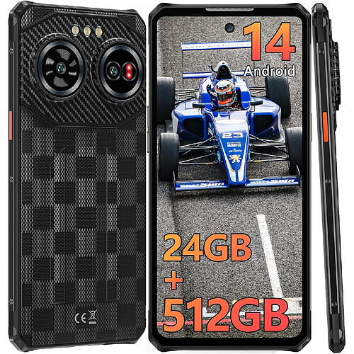 Smartphone robuste IIIF150 Air3 débloqué - 512 Go, jaune/noir