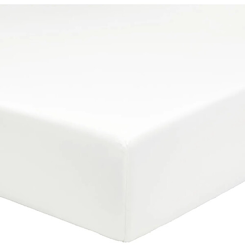 A demain Drap housse en Coton Biologique - 140 x 200 cm - Blanc