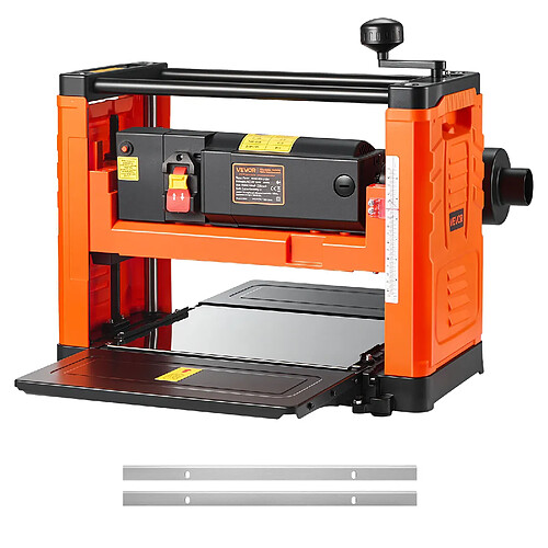VEVOR Raboteuse Électrique 2 Lames pour Bois Dur et Tendre 1800 W Largeur 33 cm