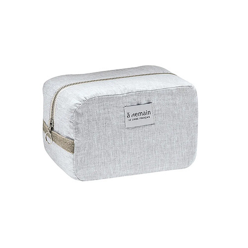 A Demain Trousse de toilette imprimée en lin, LIN NATUREL