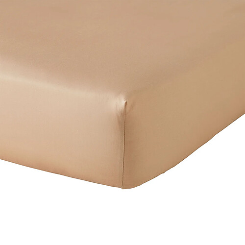 A demain Drap housse en Satin de coton - 90 x 190 cm - Beige