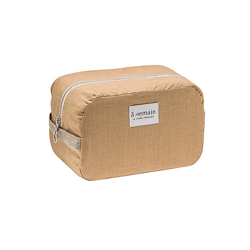 A Demain Trousse de toilette unie en lin, LIN BLE