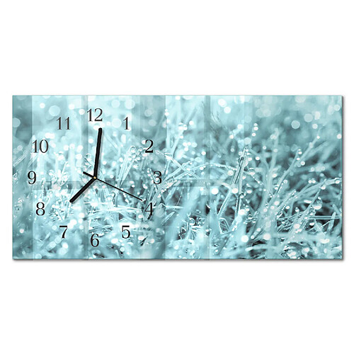 Tulup Horloge murale Gouttes de rosée - Noir