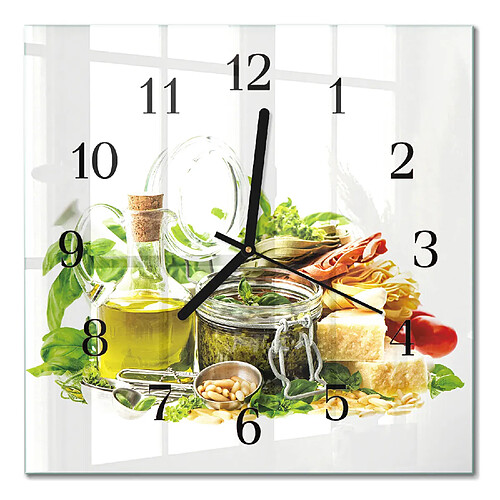 Tulup Horloge murale carrée - Noir