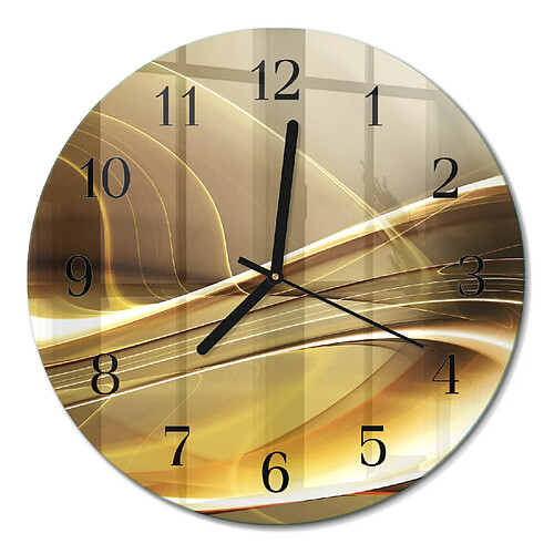 Tulup Horloge murale en verre - Noir