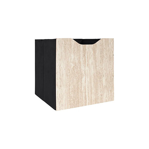 The Home Deco Factory Boîte de Rangement Effet Travertin Pietra 30cm Beige