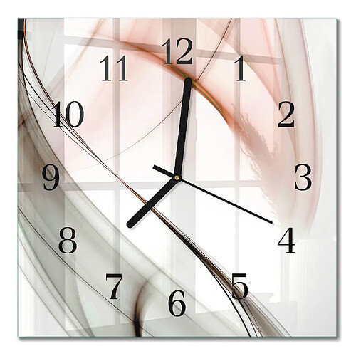 Tulup Horloge murale en verre - Noir