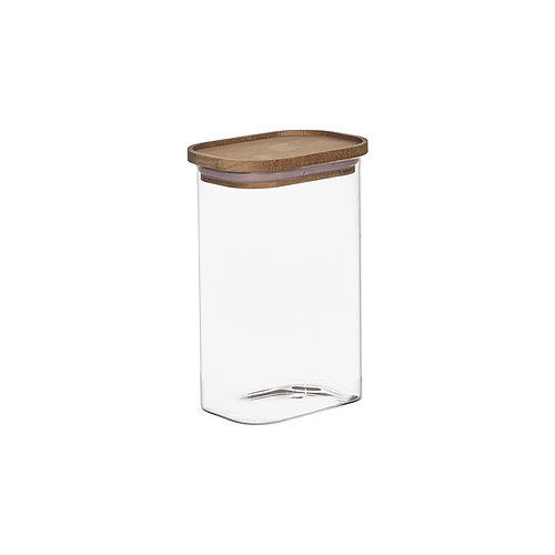 The Home Deco Factory Bocal de Conservation Heritage 1,3L Transparent & Marron