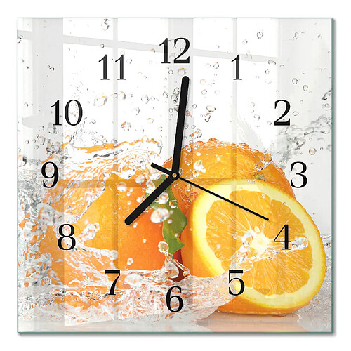 Tulup Horloge murale en verre - Noir