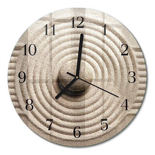 Tulup Horloge murale en verre - Noir