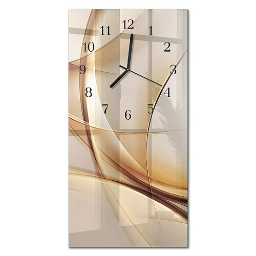 Tulup Horloge murale en verre - Noir
