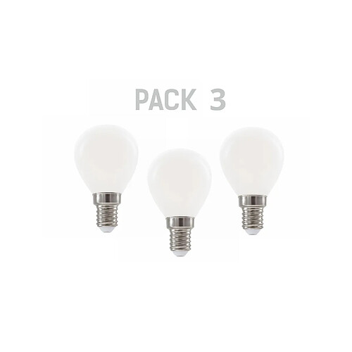 Silver Electronics Pack x3 Ampoule LED Sphérique G45 filamento Crystal Frost A Class E14 485lm 2,3W 6000K