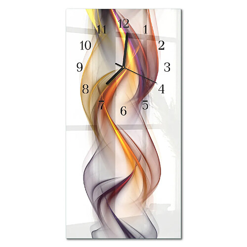 Tulup Horloge murale en verre trempé - Noir