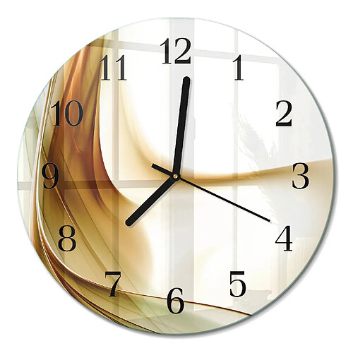 Tulup Horloge murale en verre - Noir