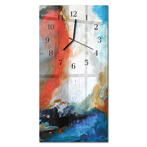 Tulup Horloge murale en verre - Noir