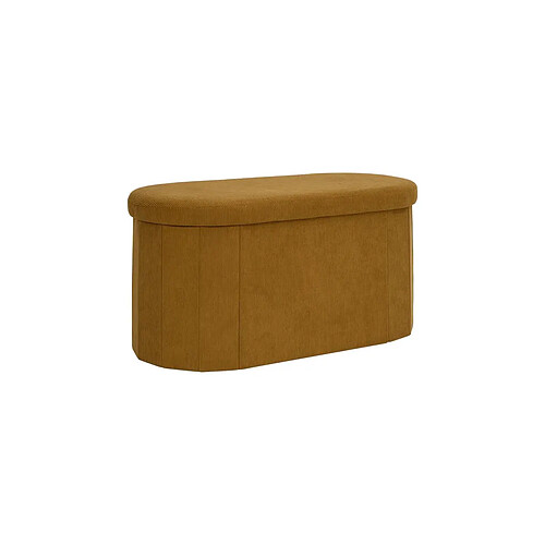 Paris Prix Banc Coffre Pliable Côtelé Jules 76cm Jaune