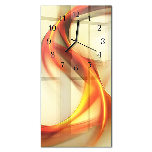 Tulup Horloge murale verre trempé - Noir