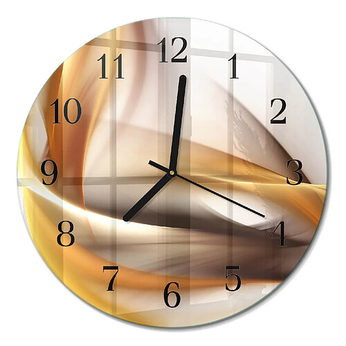 Tulup Horloge murale en verre - Noir