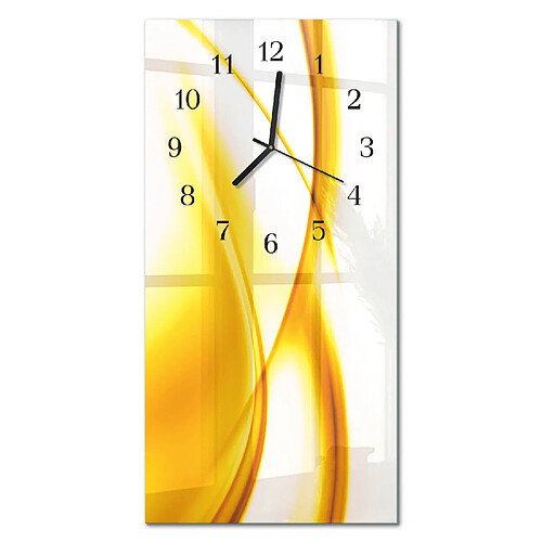 Tulup Horloge murale verre trempé - Noir