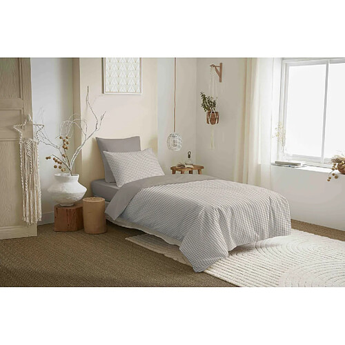 Coton Pur Pack complet housse de couette réversible "Vanessa" 4 pièces pour lit 90 x 190 Gabrielle Na