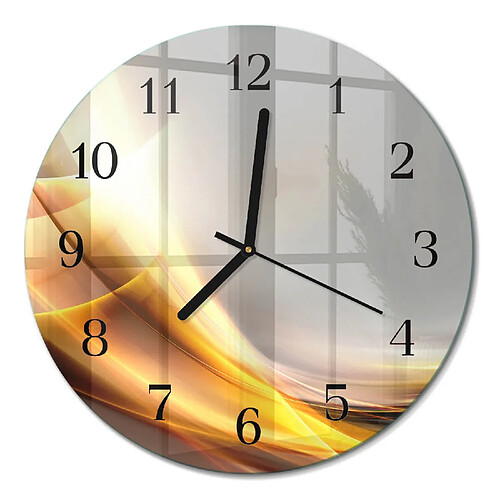 Tulup Horloge murale Abstraction - Noir