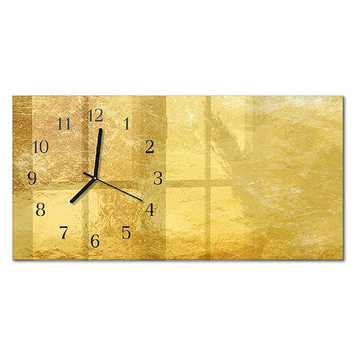 Tulup Horloge murale en verre trempé - Noir