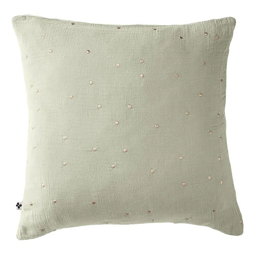 L'Effet Papillon Taie d'oreiller Pois Doré Déco "Gaïa Chic" 60 x 60 cm & 50 x 70 cm "Gaze de Coton" l'Effet