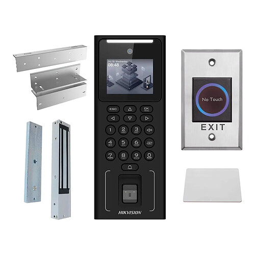 Kit de contrôle d'accès Hikvision DS-KAS321 empreinte digitale, carte MF et code PIN