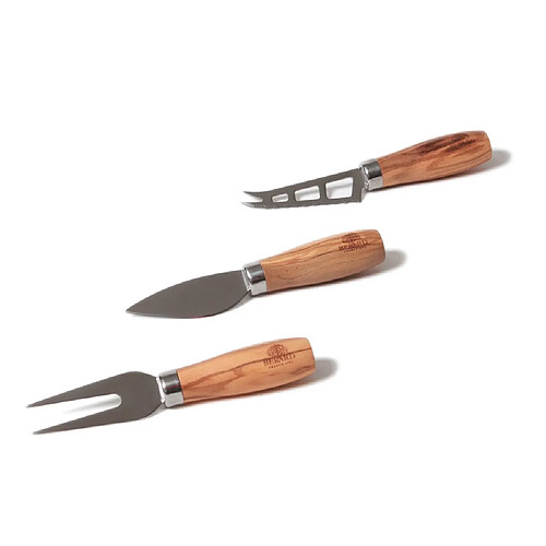 Berard Lot de 3 ustensiles à fromage en olivier