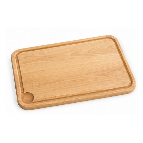 Berard Planche à découper rigole hêtre - 30 x 22 x 1,5 cm