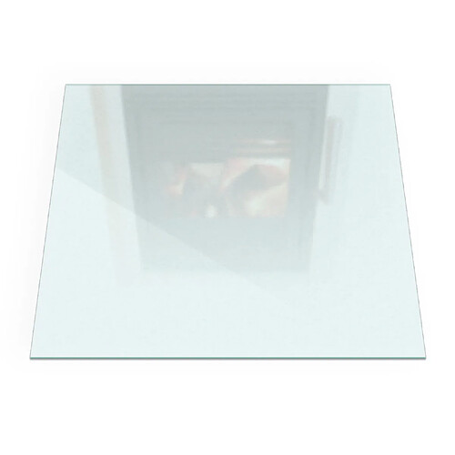 Tulup Plaque De Sol Pour Poêle - 60x60 cm - Verre dépoli